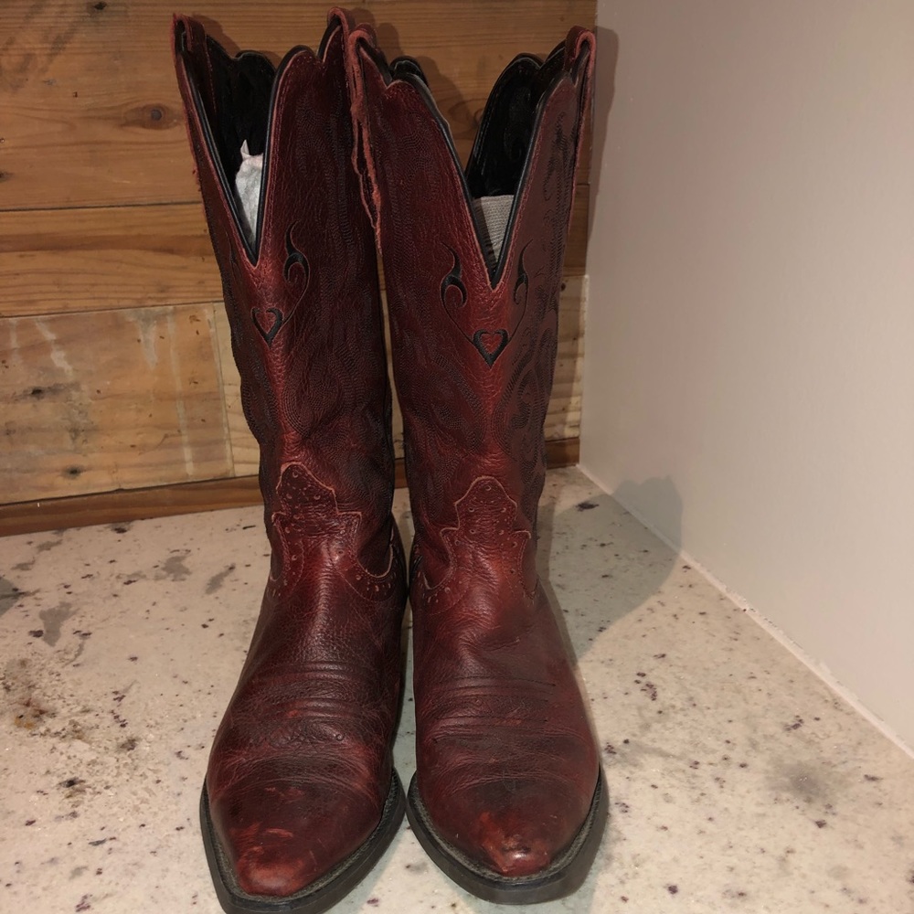 Justin red cowboy boots